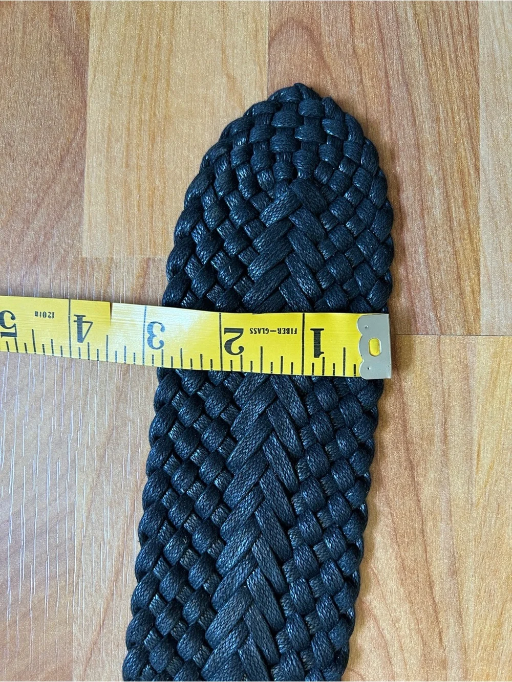 Woven Braided Women's Belt in Black - Unbranded 38”
